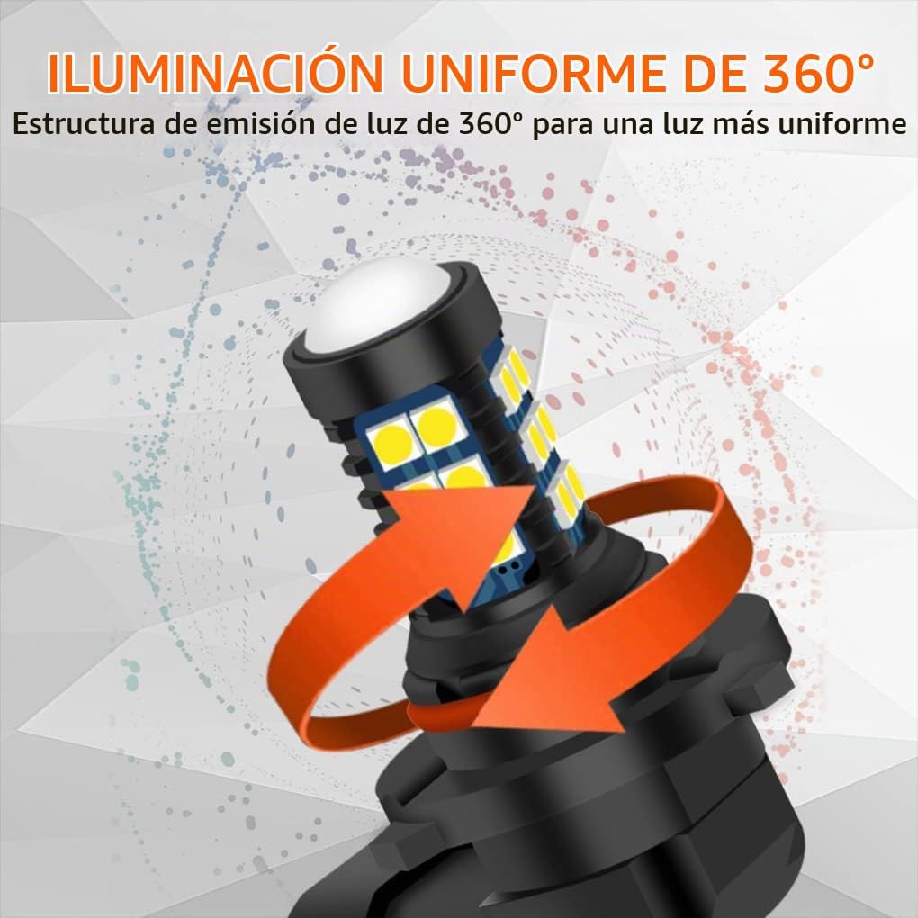 GLOFE Bombillas LED 9005 9006 HB3 HB4 de 6000 K, color blanco, H10...