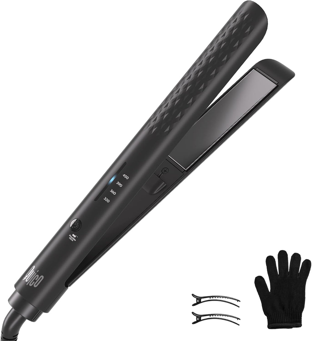 Quico Plancha para el cabello, alisadora de cabello de viaje global...