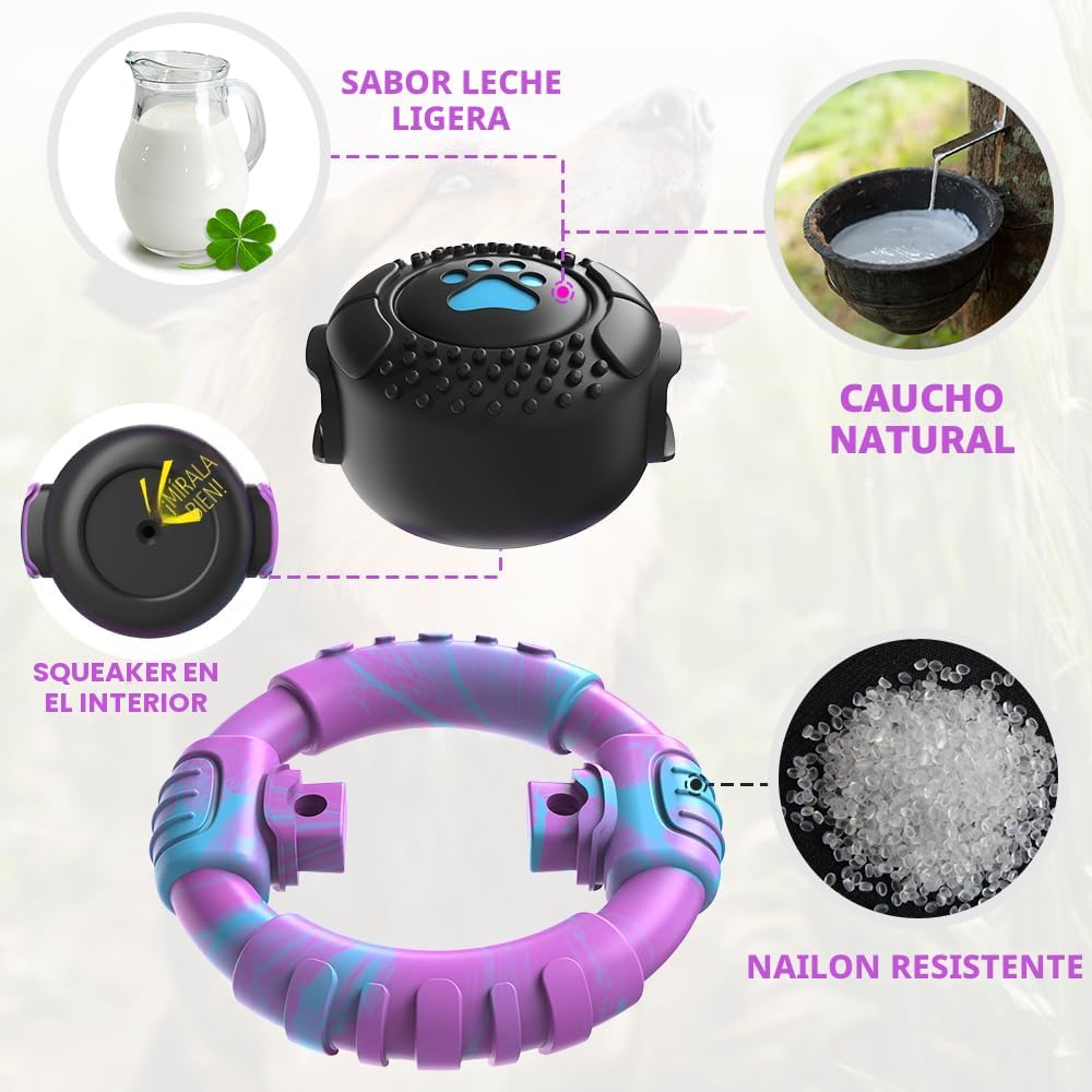VRTOP Juguetes para perros para masticadores agresivos, razas grand...
