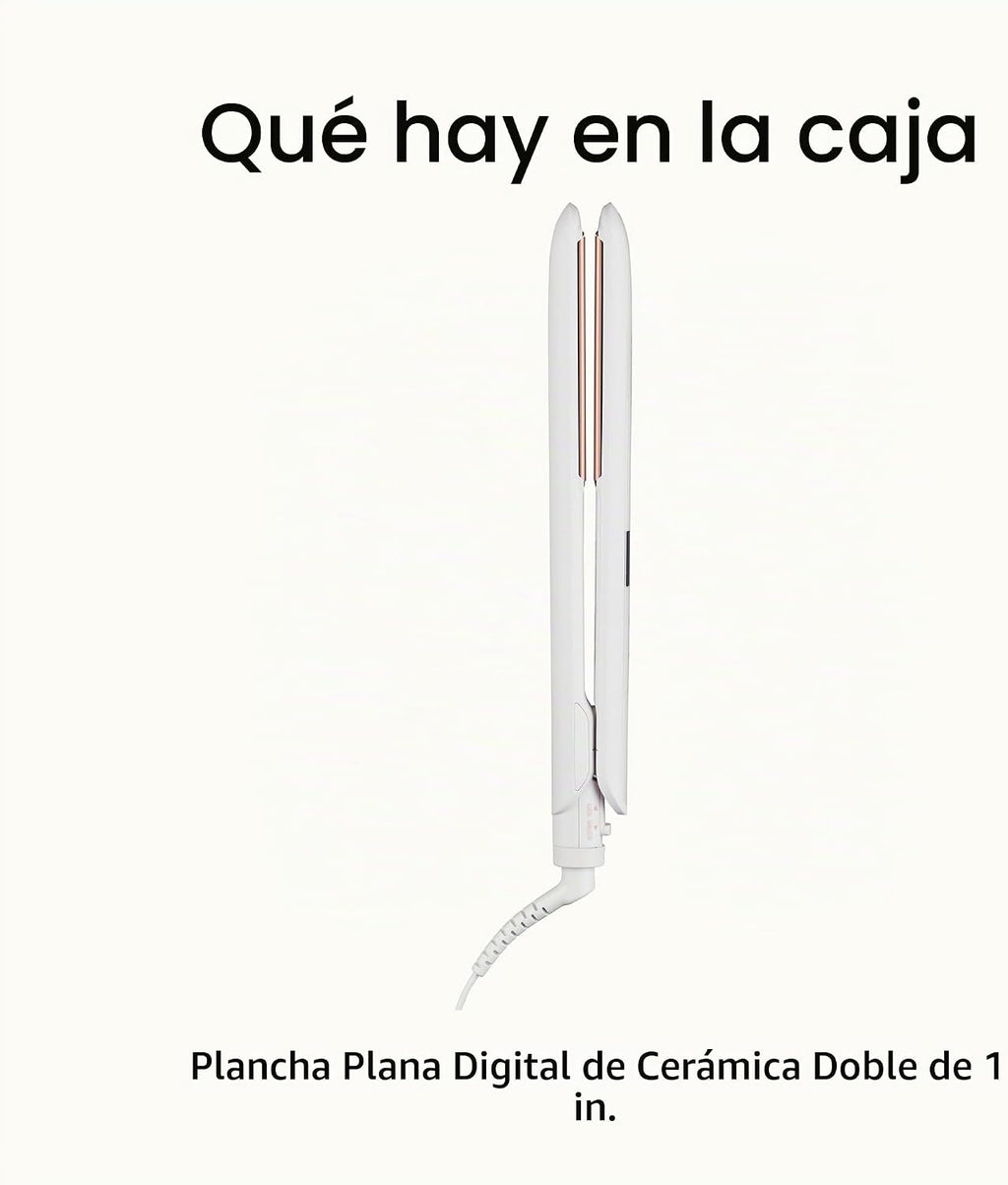 Conair - Plancha de cerámica doble, plancha plana de 1 pulgada, 5 a...