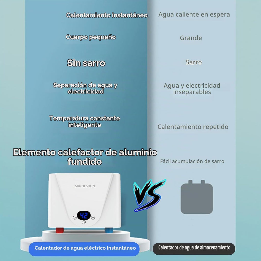 Calentador de agua eléctrico sin tanque, calentador de agua calient...