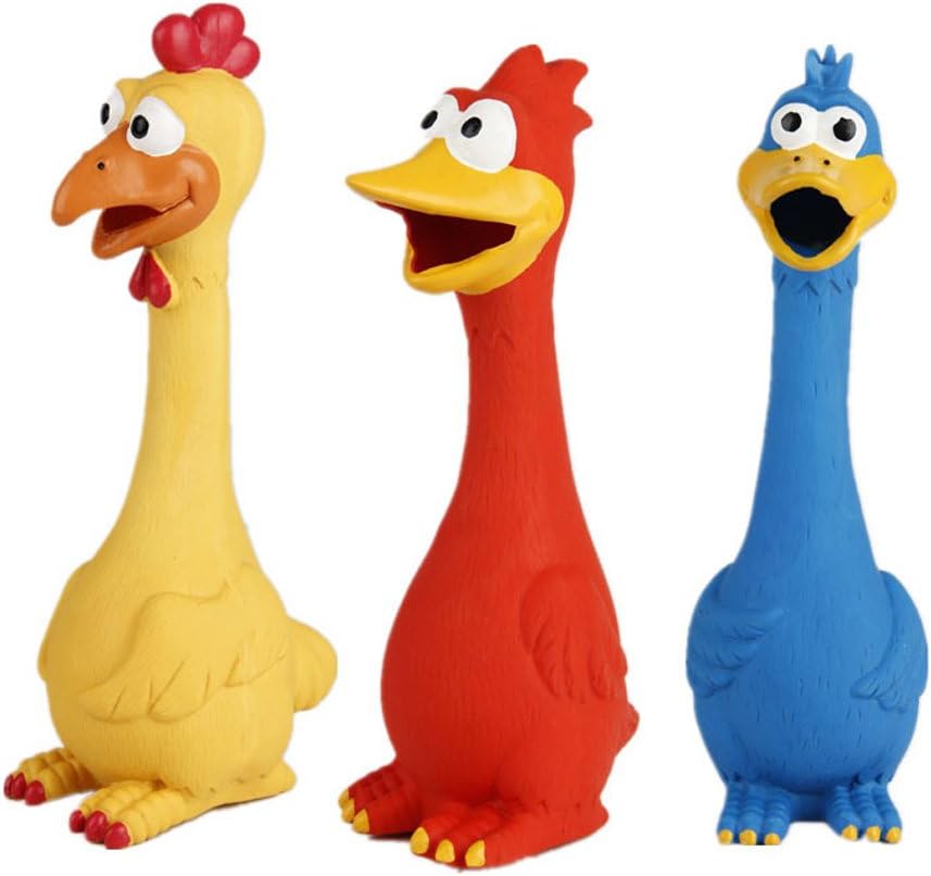 Juguetes de goma con forma de pollo chirriantes al estilo Tamu para...