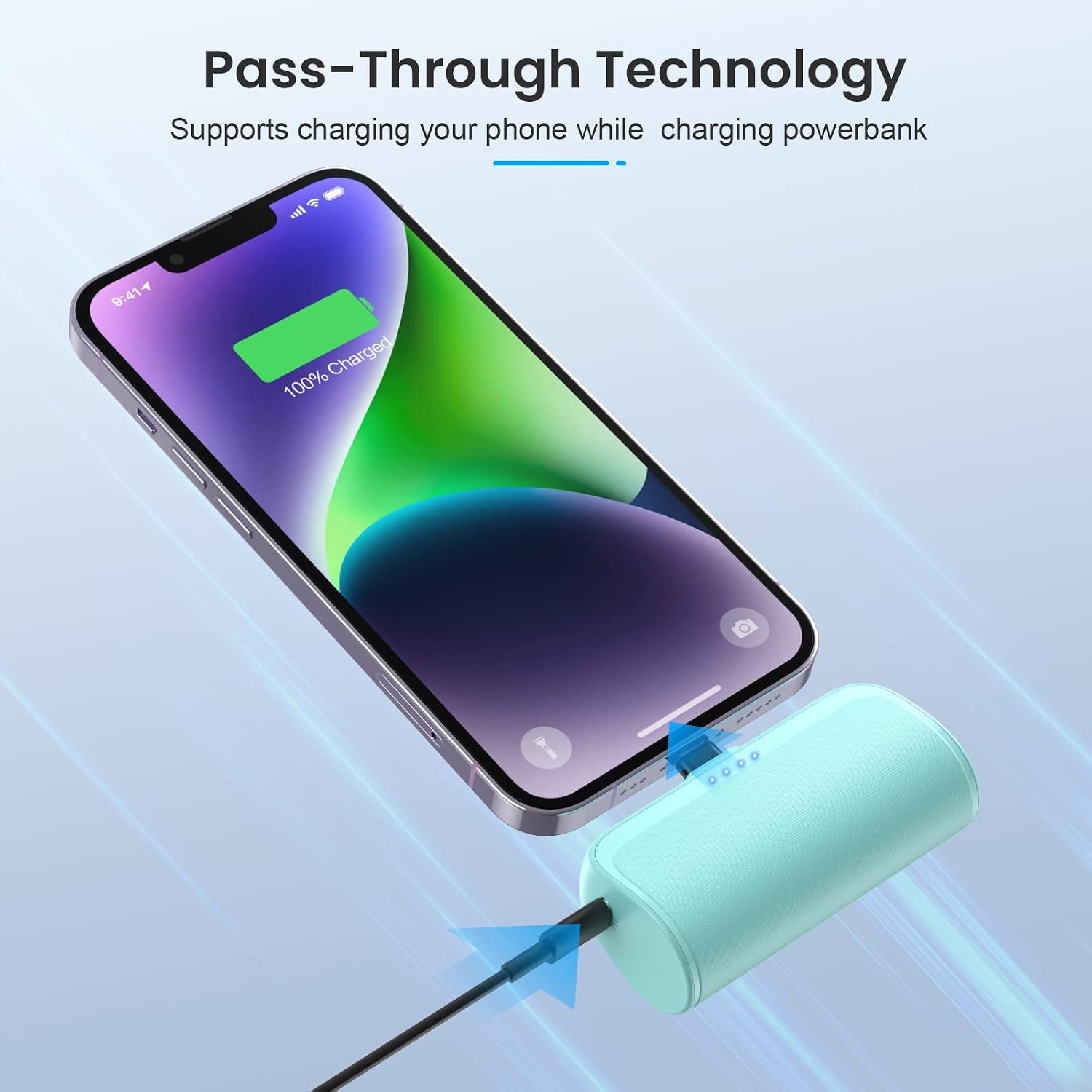 Mini Cargador Portátil Power Bank para iPhone, Cargador de Teléfono...