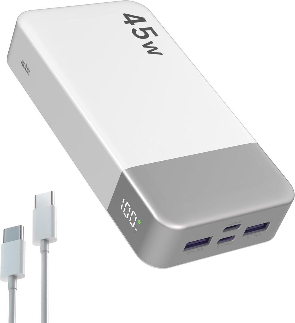 NOBIS Cargador portátil, banco de energía de 20000 mAh, banco de en...