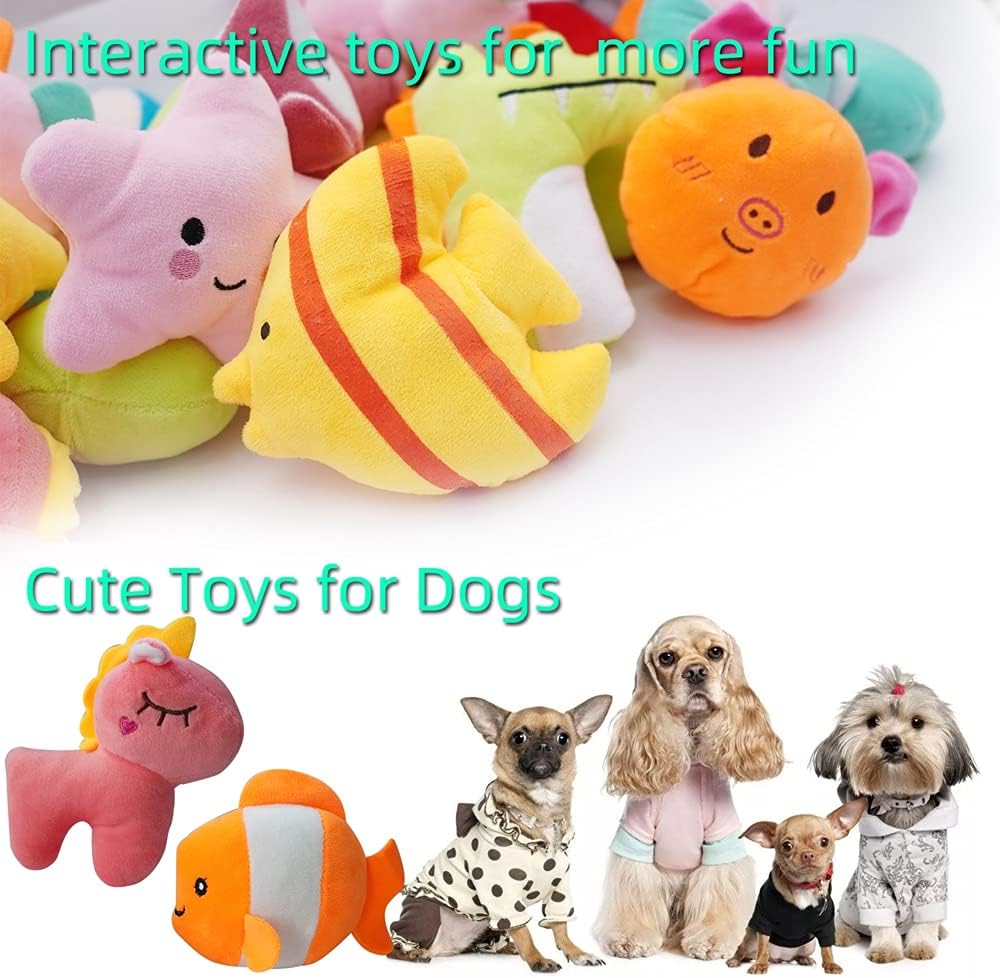 YUNKINGDOM Paquete de 27 juguetes chirriantes para cachorros, difer...