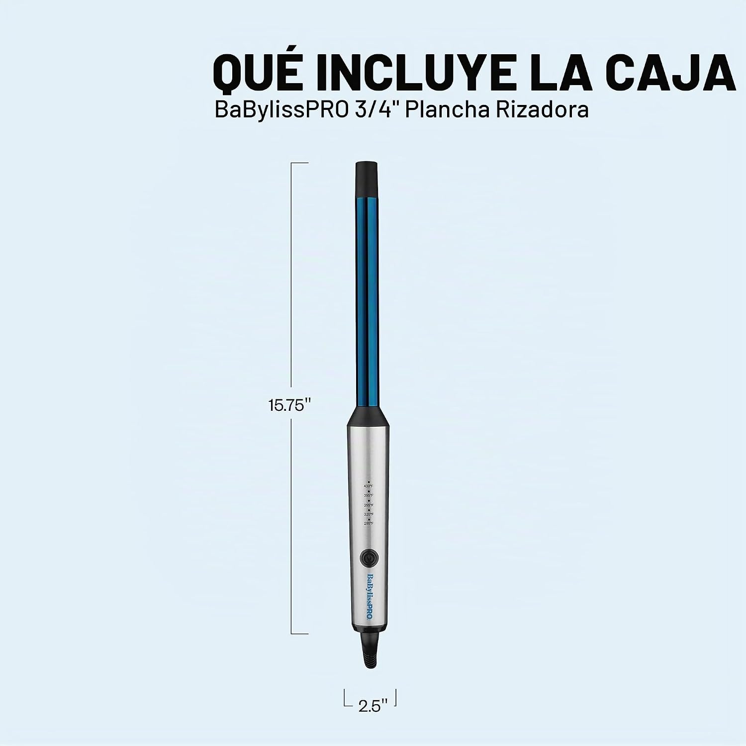 Rizador profesional BabylissPRO Nano Titanium para todo tipo de cab...