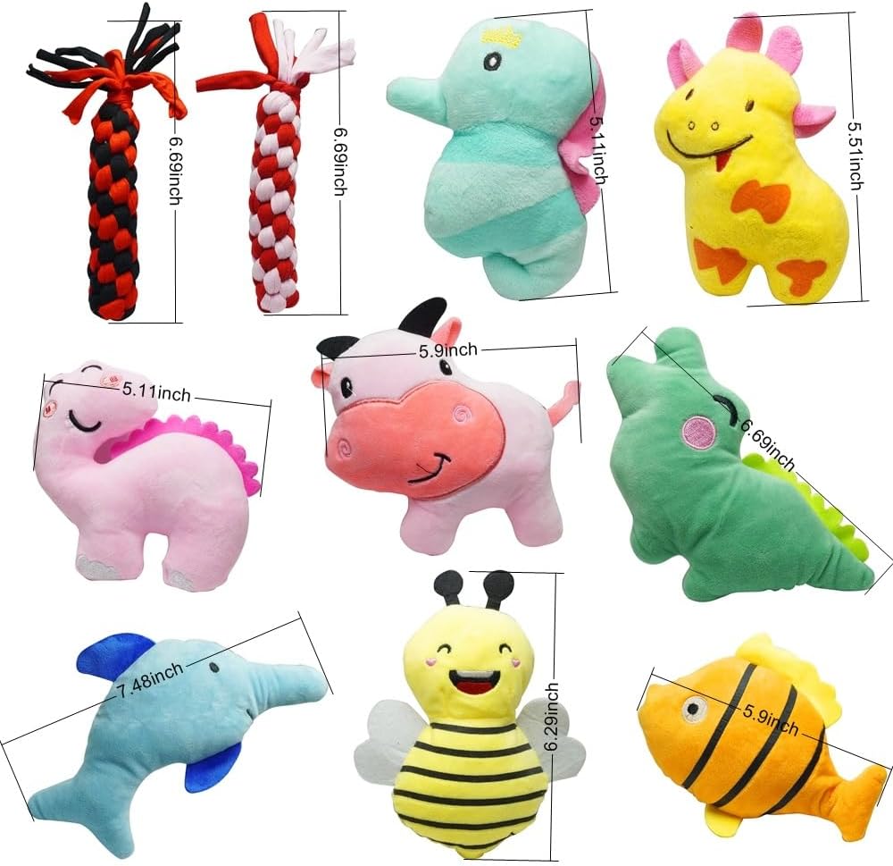 SZKOKUHO Cute Animal Designs - Juguetes chirriantes suaves para per...