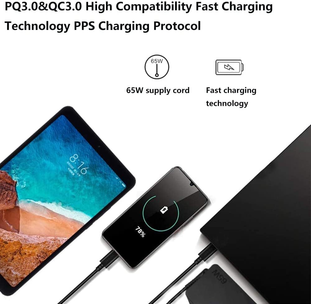 Cargador de portátil USB tipo C universal 65W 45W compatible con Le...
