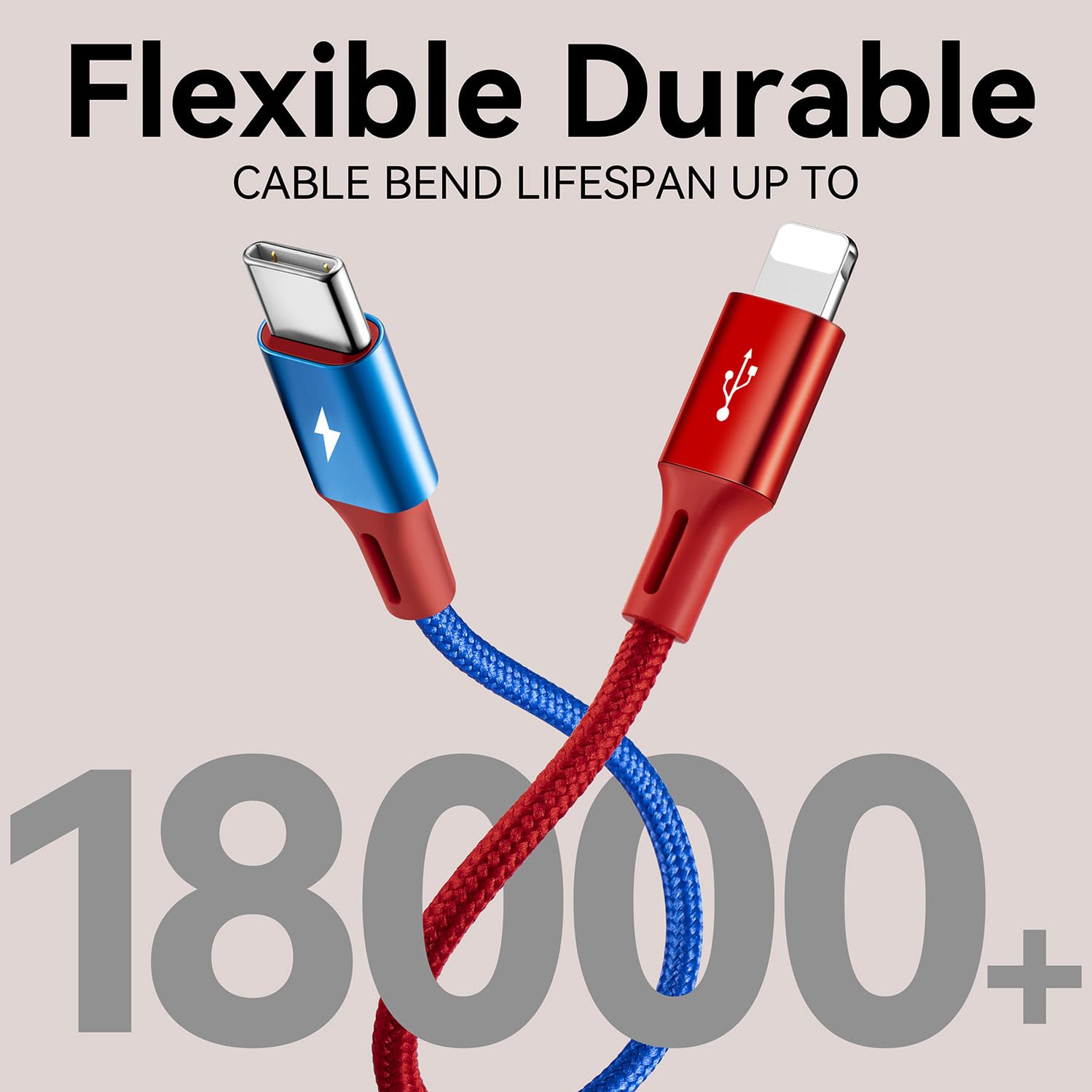 Cable de carga múltiple de 3.5 A, [2 unidades de 6 pies] 4 en 1, ca...