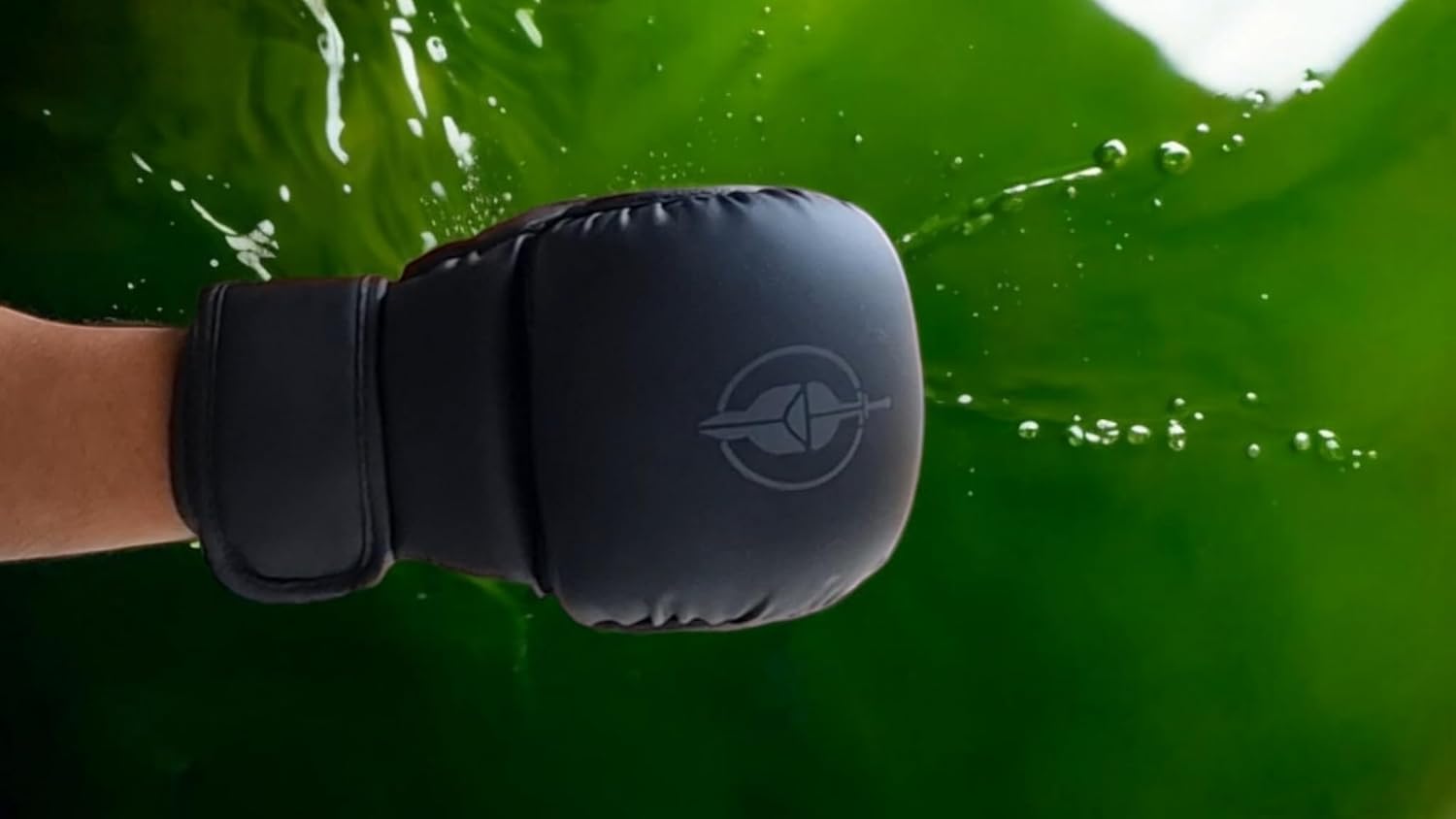 Hoplite Sports Guantes de medio dedo MMA (forma de masa con relleno...