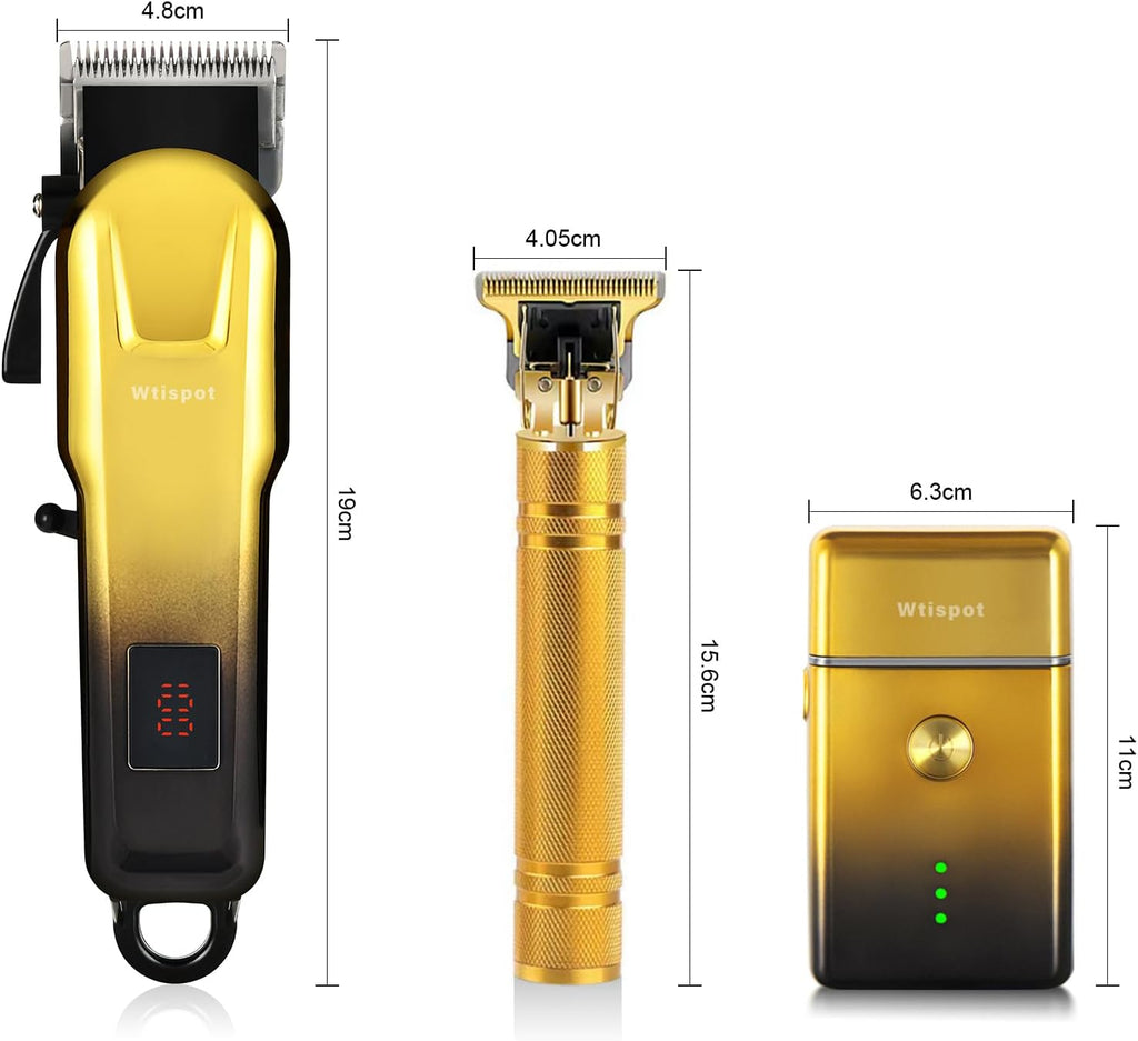 Juego de cortapelos para hombres, cortadora de cabello con pantalla...