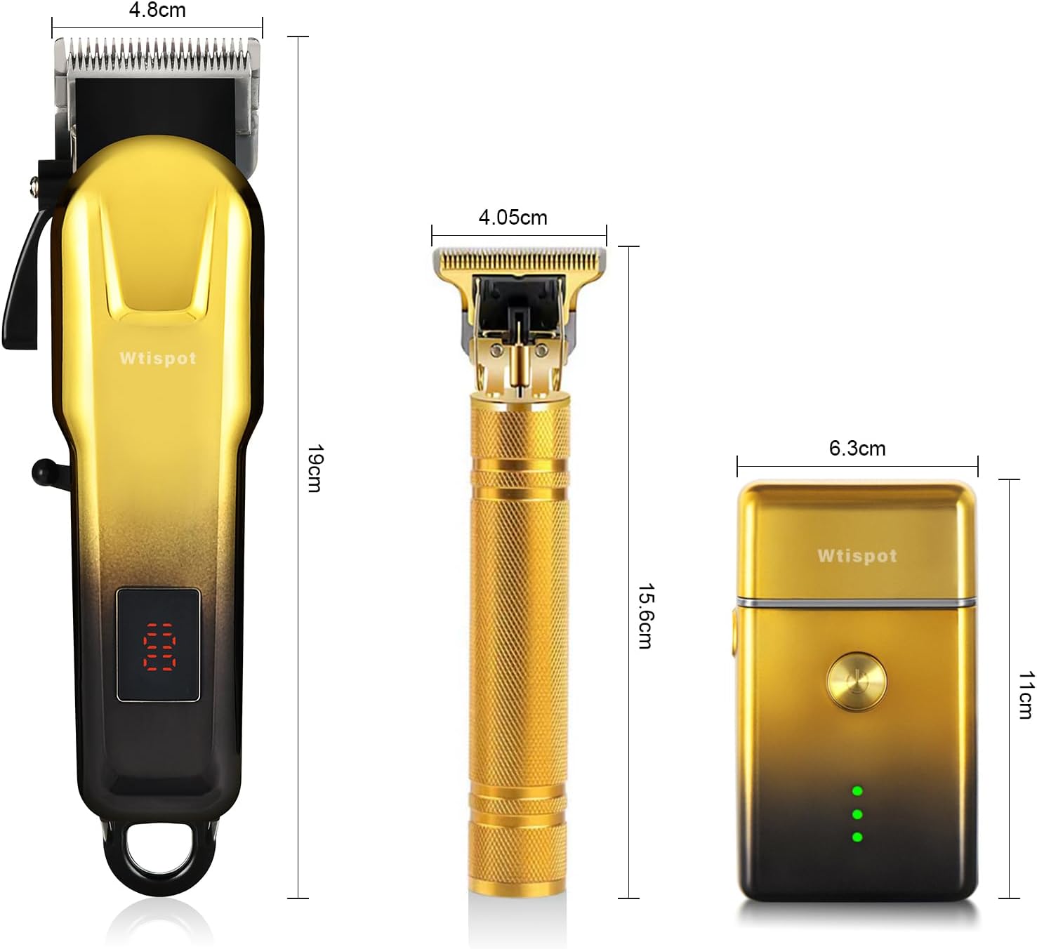 Juego de cortapelos para hombres, cortadora de cabello con pantalla...