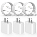 Cargador rápido para iPhone, cable de carga de teléfono, paquete de...