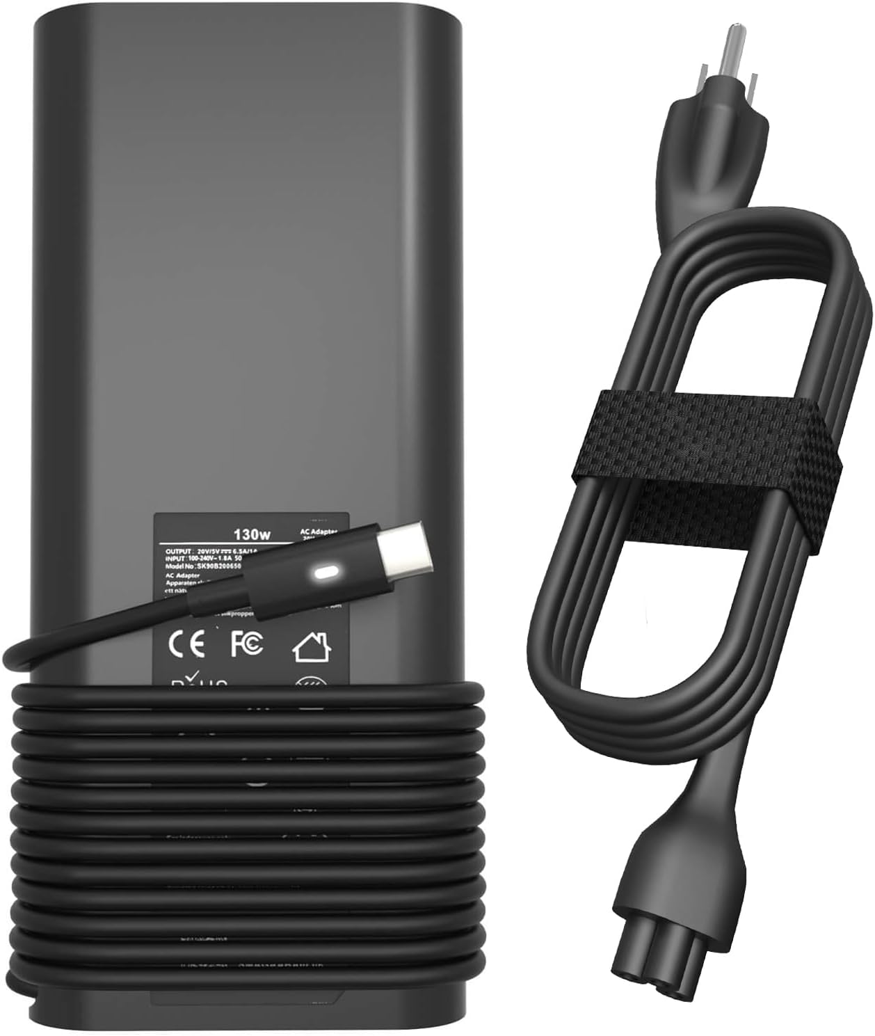 Cargador USB tipo C de 130 W compatible con Dell XPS 15 17 9500 951...