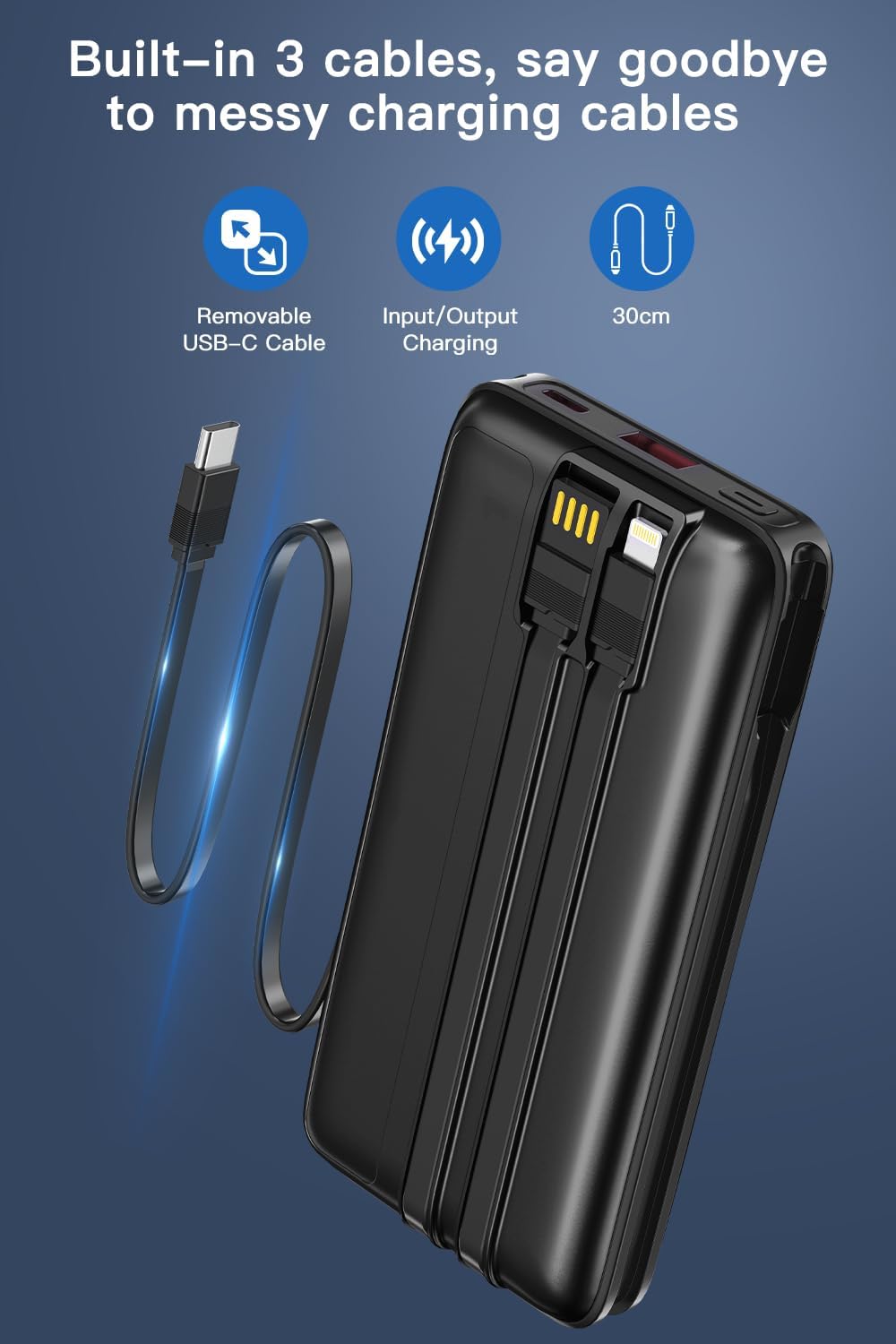 DXUN Cargador portátil de batería \u2013 Cargador de teléfono portá...
