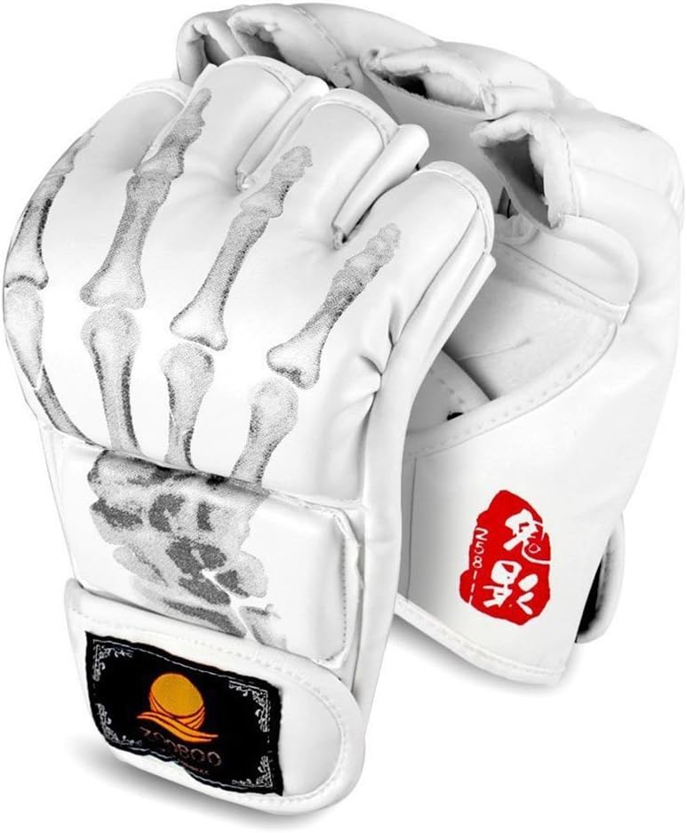 ZooBoo Guantes MMA, Guantes de Boxeo de Medio Dedo Mitones MMA con...