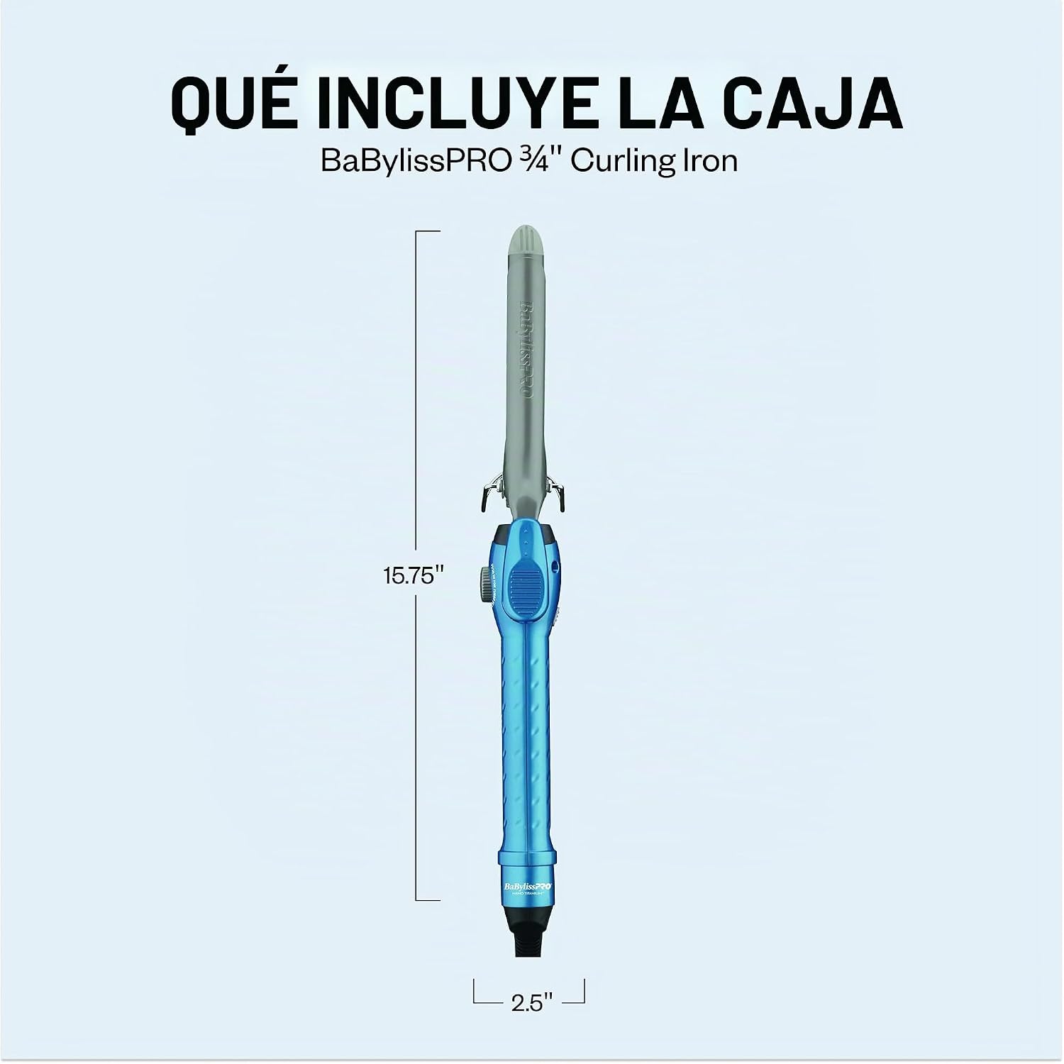 BaBylissPRO Rizador de Resorte de Titanio Nano, Varita Profesional...