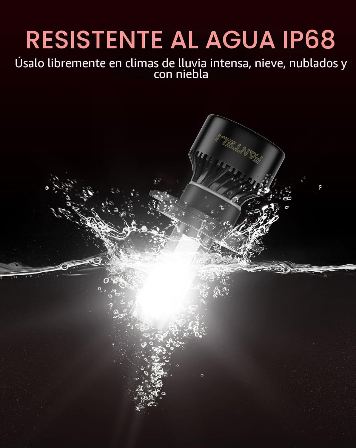 FANTELI 2 bombillas \/, 40000 lúmenes, 900% más brillantes, tamaño...