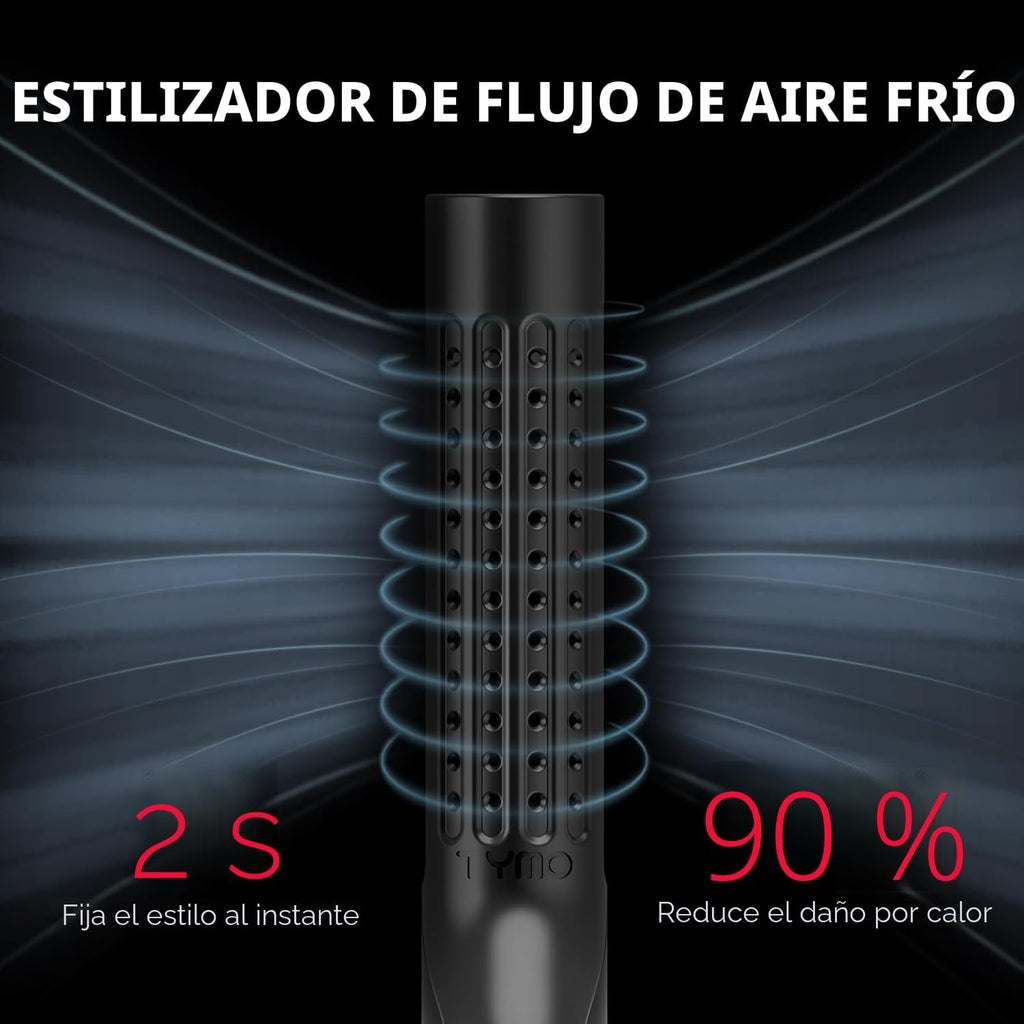 TYMO Airflow 2.0 - Plancha para alisar el cabello y rizador 2 en 1...