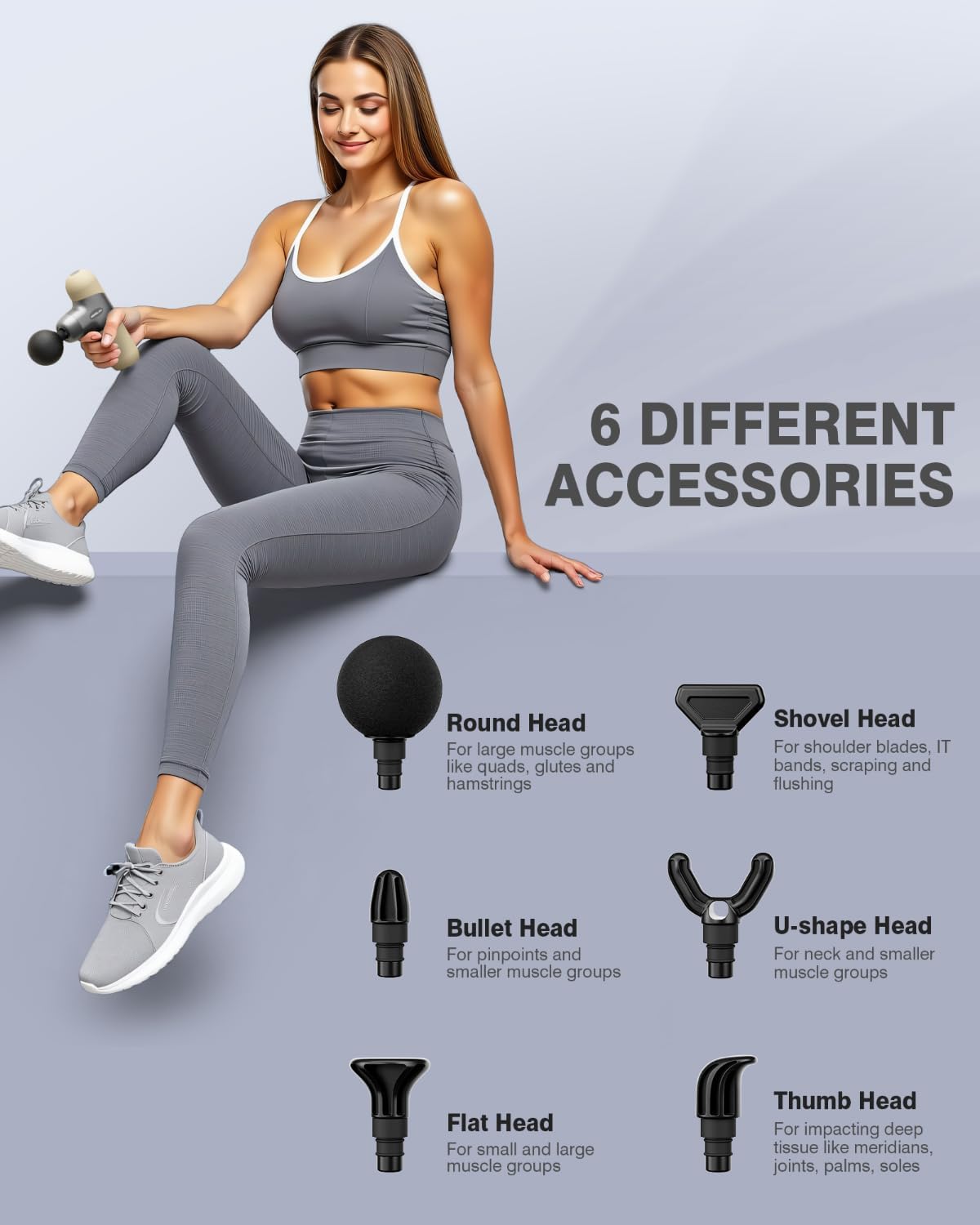 Morelax Mini Massage Gun Deep Tissue, Portable Percussion Muscle Ma...
