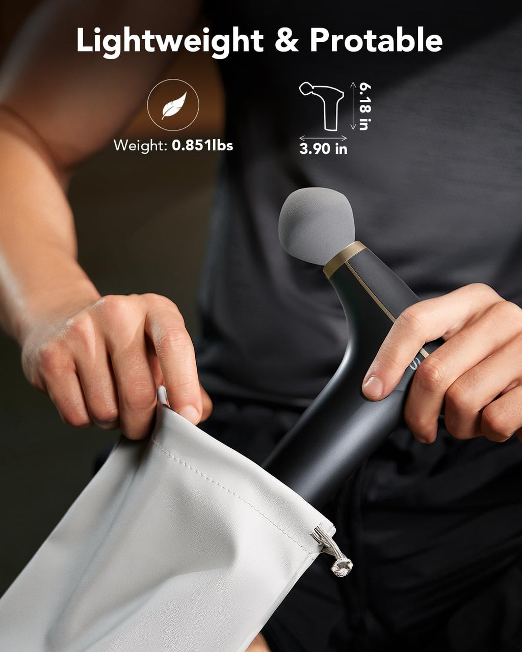 SKG Mini pistola de masaje de tejido profundo para mujeres y hombre...
