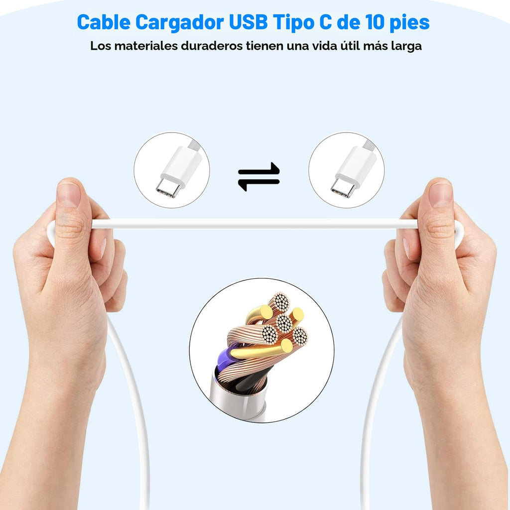 Cargador USB C para MacBook Air MacBook Pro 13 14 15 16 pulgadas, c...