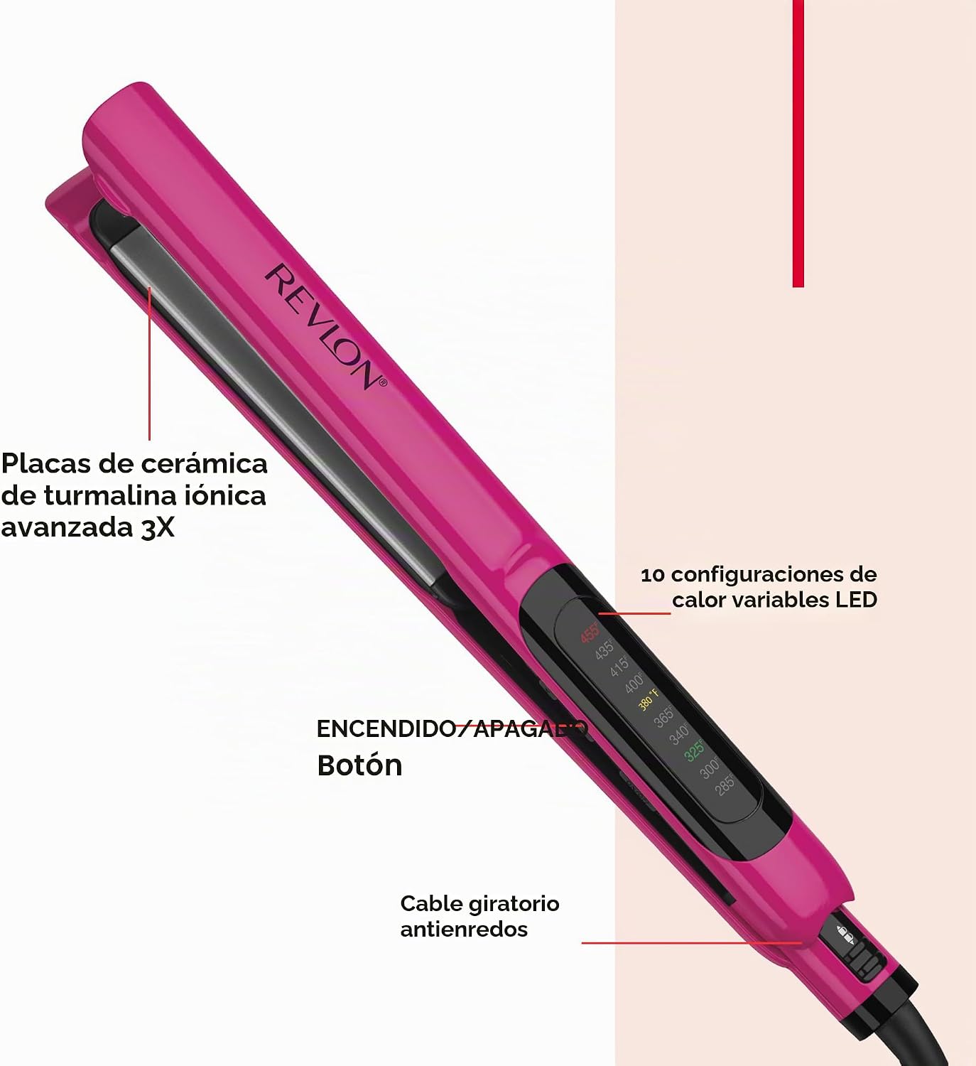 Revlon Smooth Brilliance Plancha de cabello de cerámica | Desliza s...