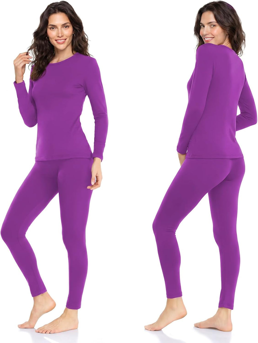 WEERTI Ropa interior térmica para mujeres Long Johns con forro pola...