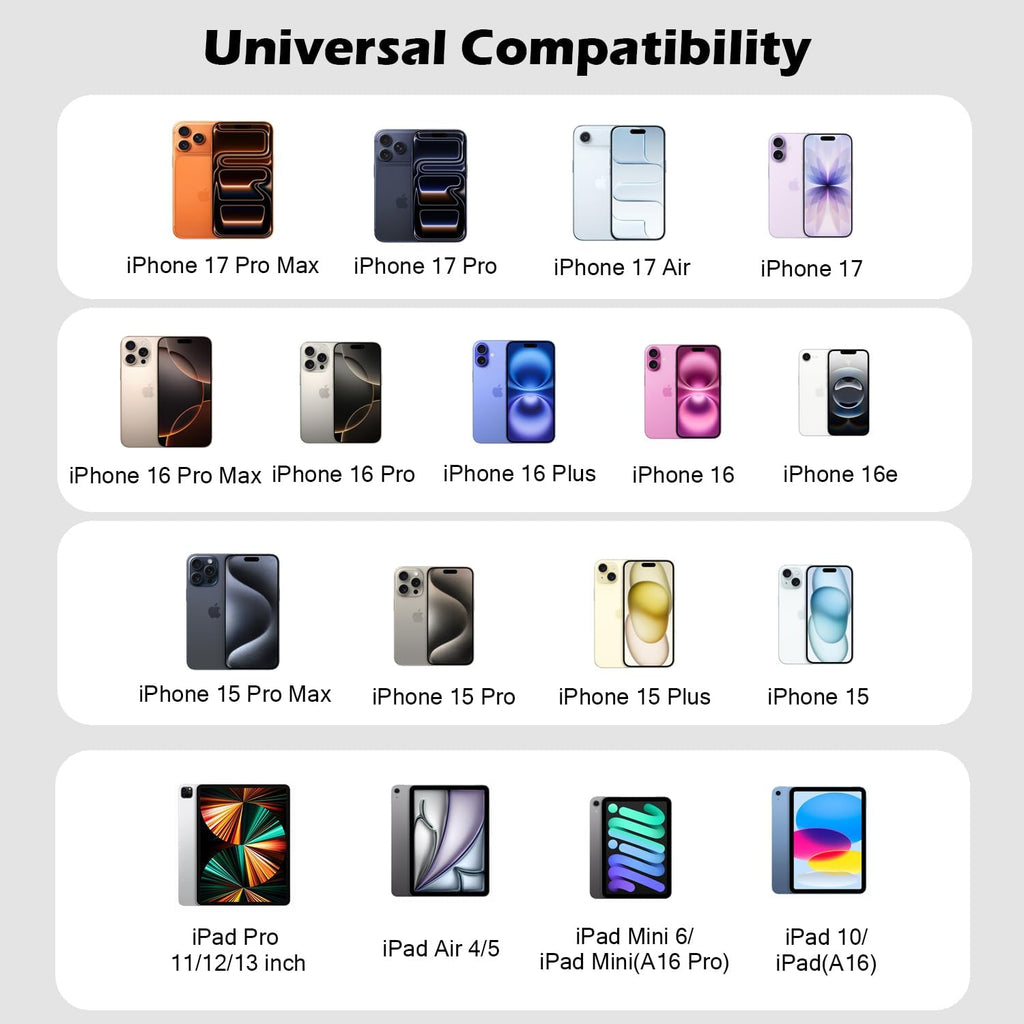 [Certificado MFi de Apple] Cargador rápido de 40 W para iPhone 17\/...