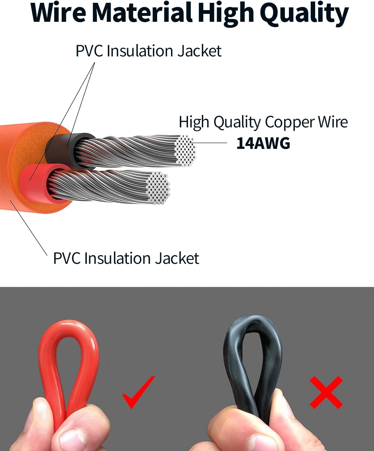 Cargador de coche de 12V\/24V 2M 14AWG compatible con Jackery\/BLUE...