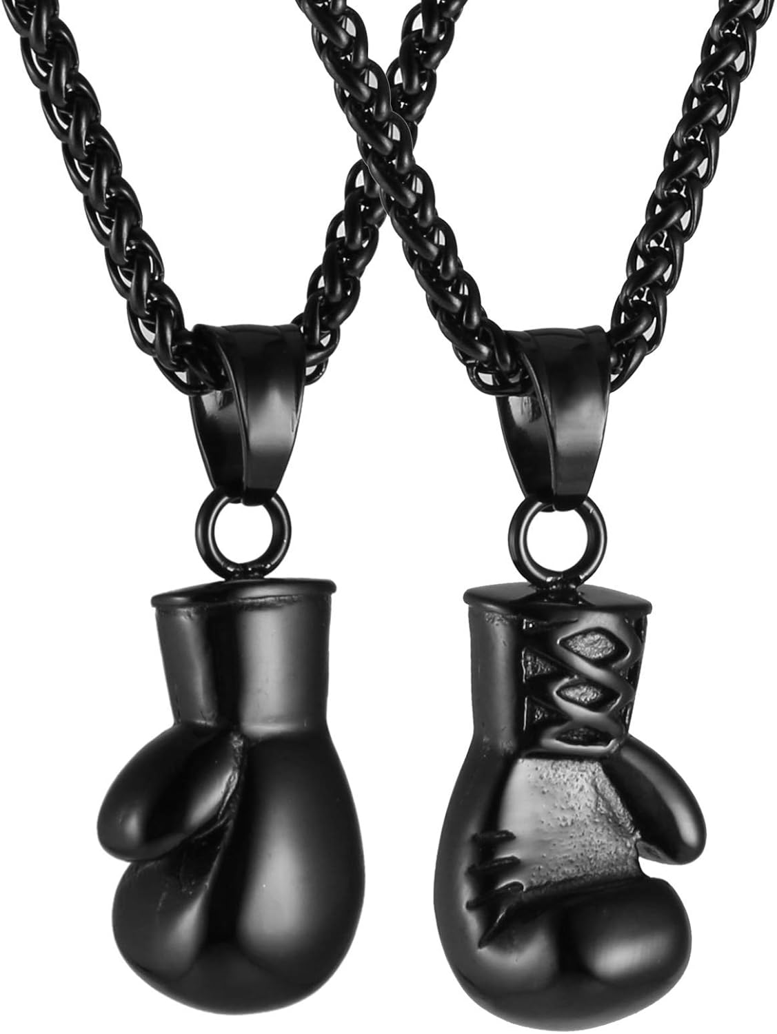 HZMAN Collar con colgante de guante de boxeo de acero inoxidable pa...