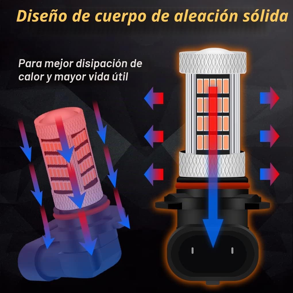 GLOFE Bombillas LED de alta potencia 92smd 14000K Rosa Púrpura 9005...