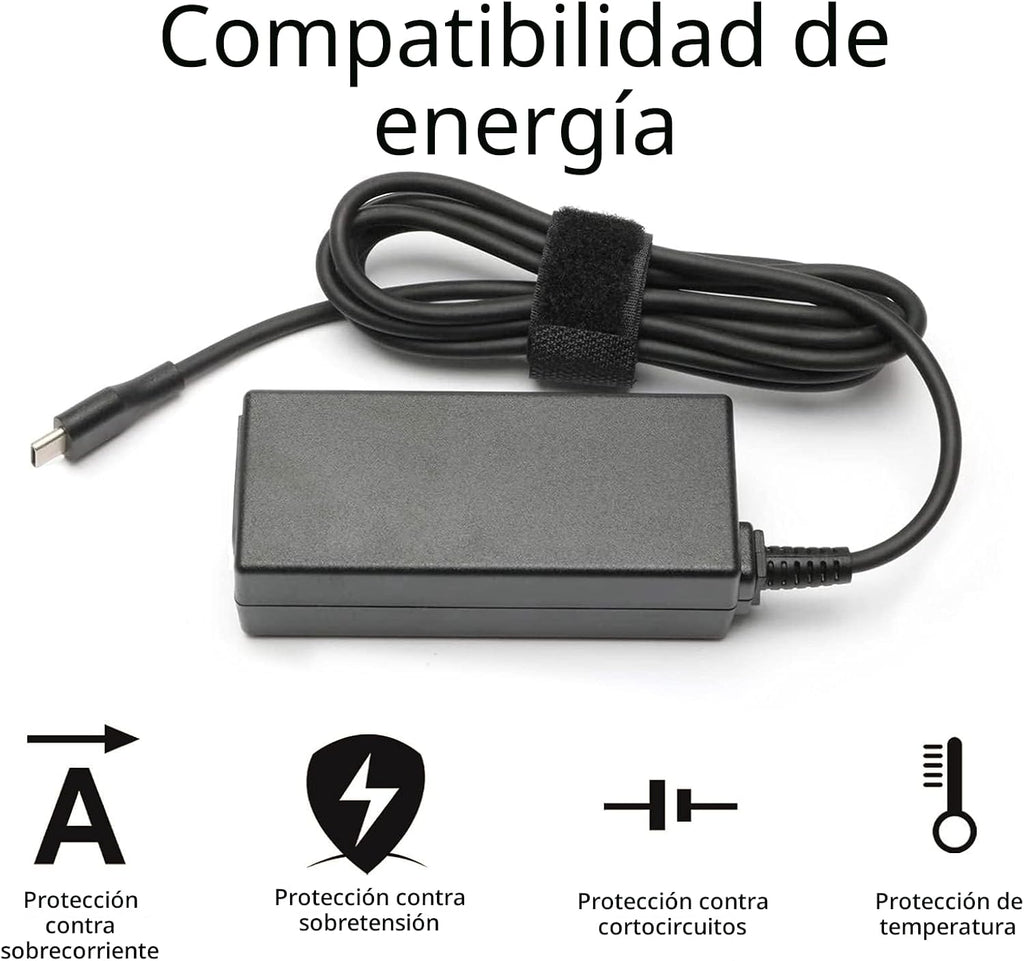 Yodzgaco Cargador USB C Chromebook de 65 W para Lenovo, Hp, Dell, A...