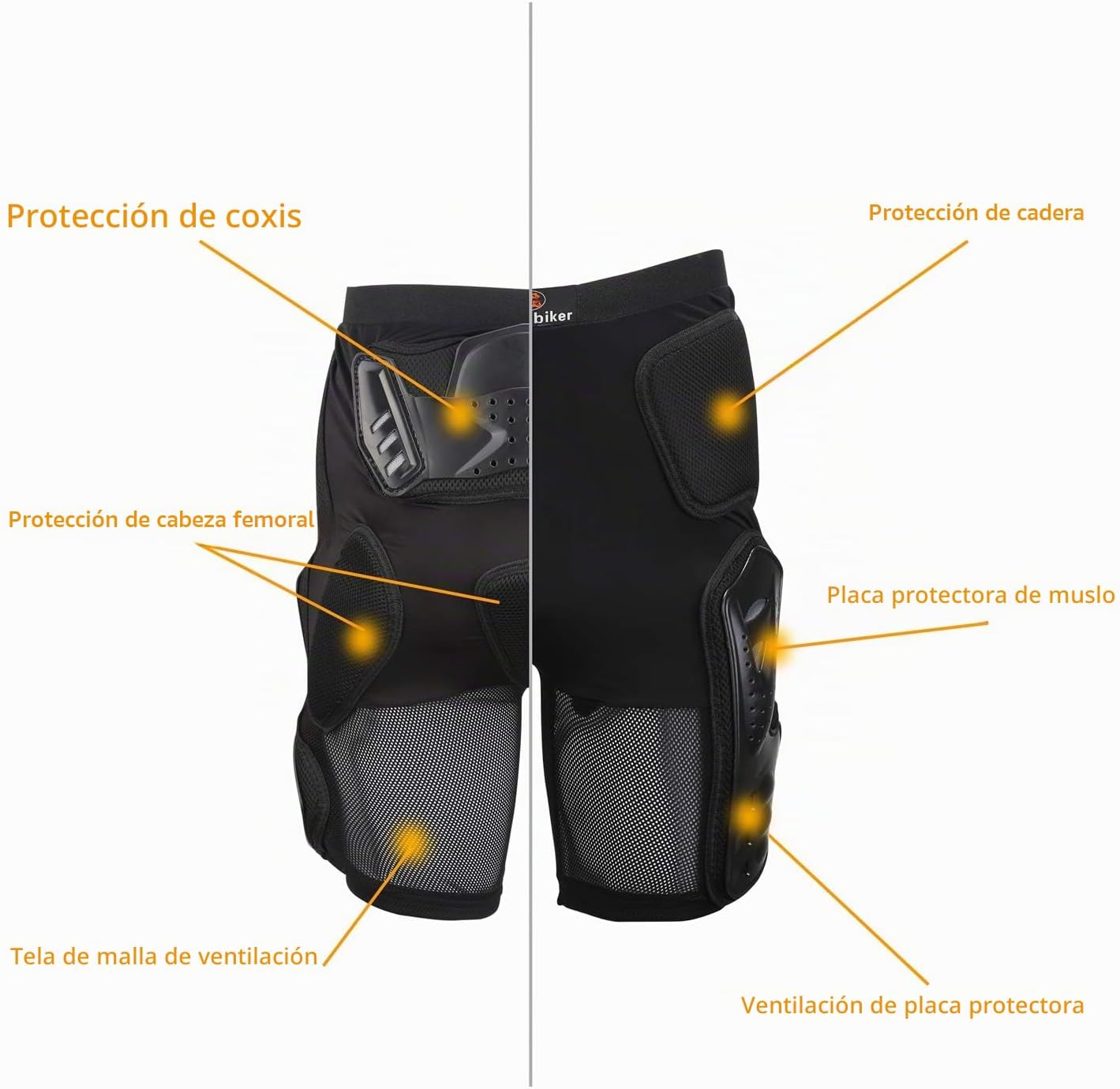 Almohadillas 3D para glúteos, pantalones cortos acolchados de prote...