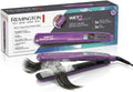 Remington Wet 2 - Plancha de pelo liso de 1 pulgada con placas de t...