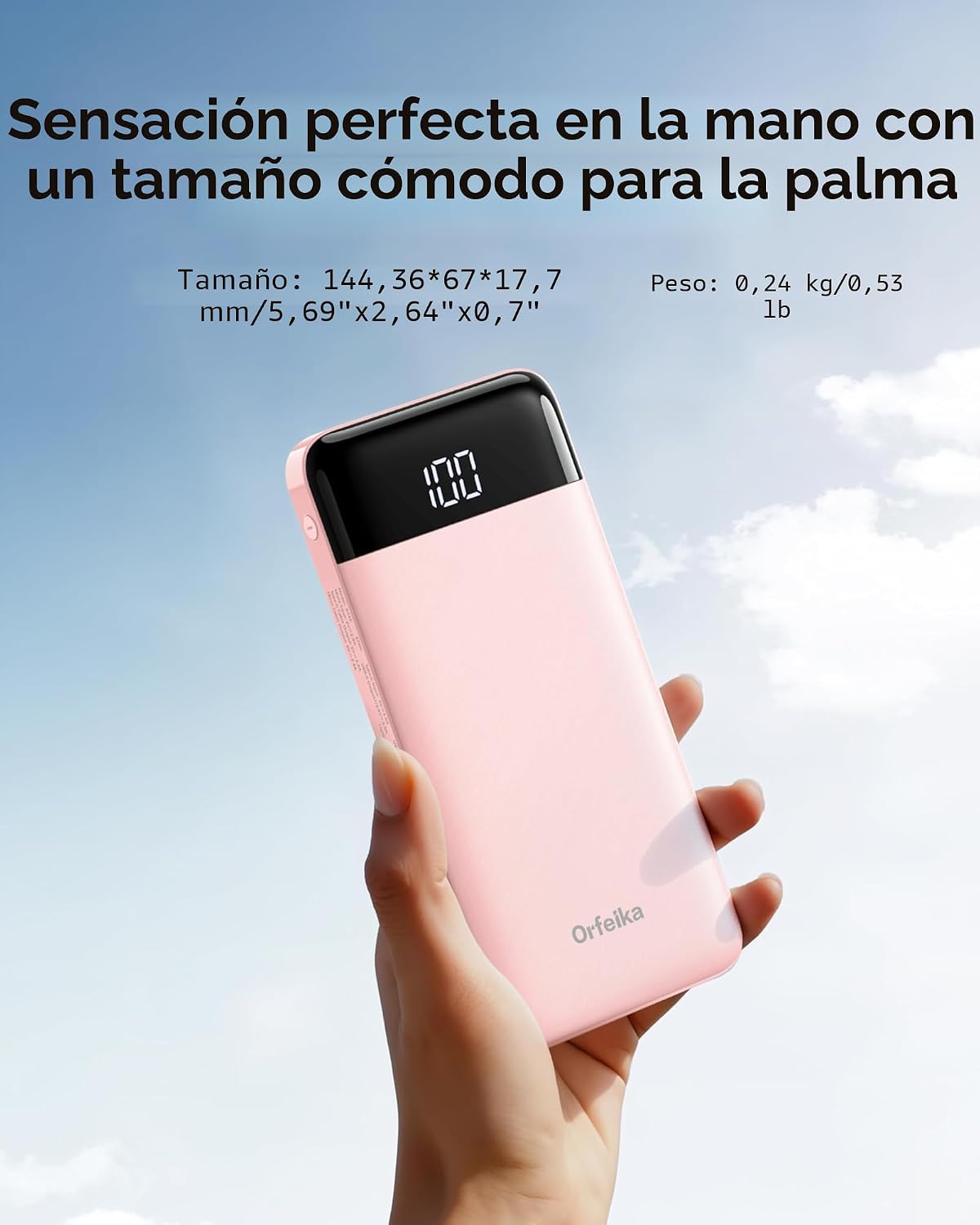Orfeika Cargador portátil para teléfono, Banco de energía portátil...