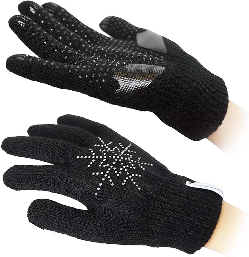 SkatingSpirit - Guantes acolchados de gel para patinaje sobre hielo...