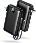 Cargador portátil de 50000 mAh con cables integrados y enchufe de p...