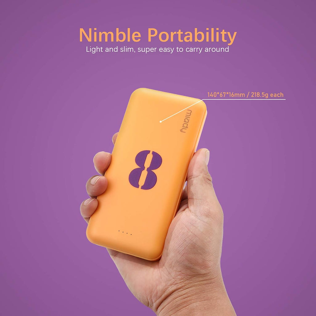 Miady Paquete de 2 cargadores portátiles USB dual de 10000 mAh, ban...