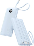 VRURC Banco de energía de 10000 mAh, cables integrados, cargador po...