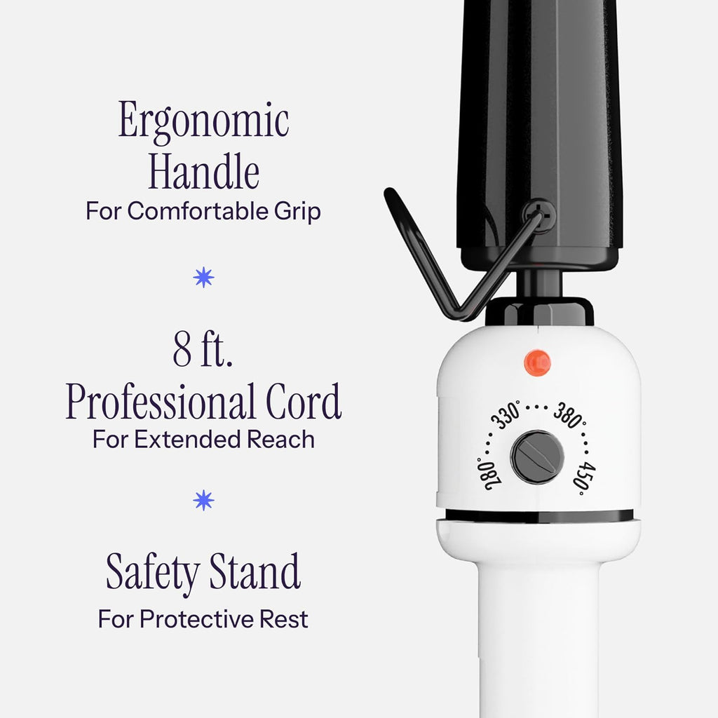HOT TOOLS Rizador cónico extra largo profesional de cerámica nano p...