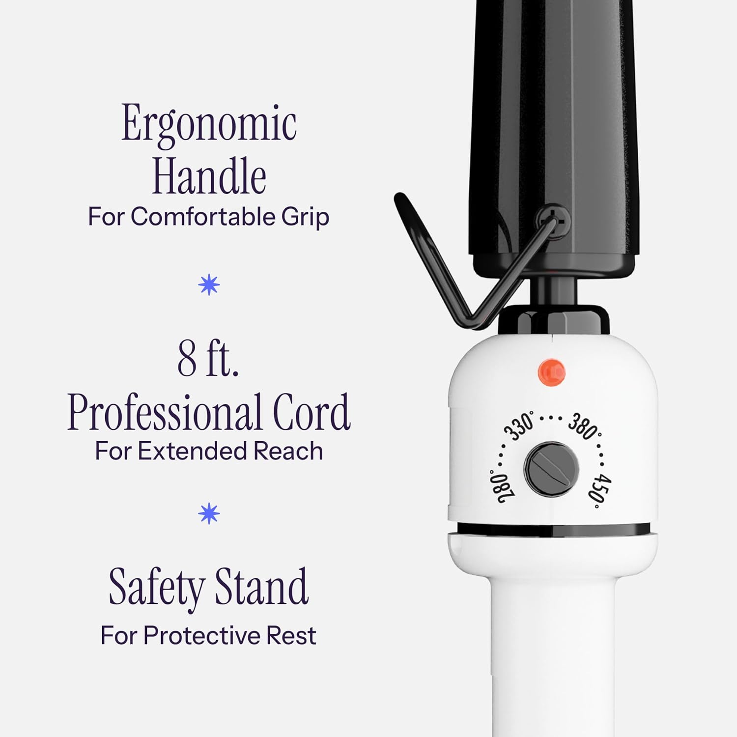 HOT TOOLS Rizador cónico extra largo profesional de cerámica nano p...