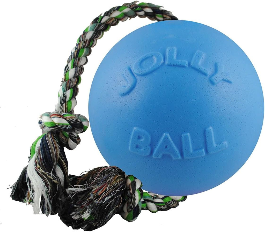 Jolly Pets Romp-n-Roll - Juguete de cuerda y bola para perro, 6 pul...