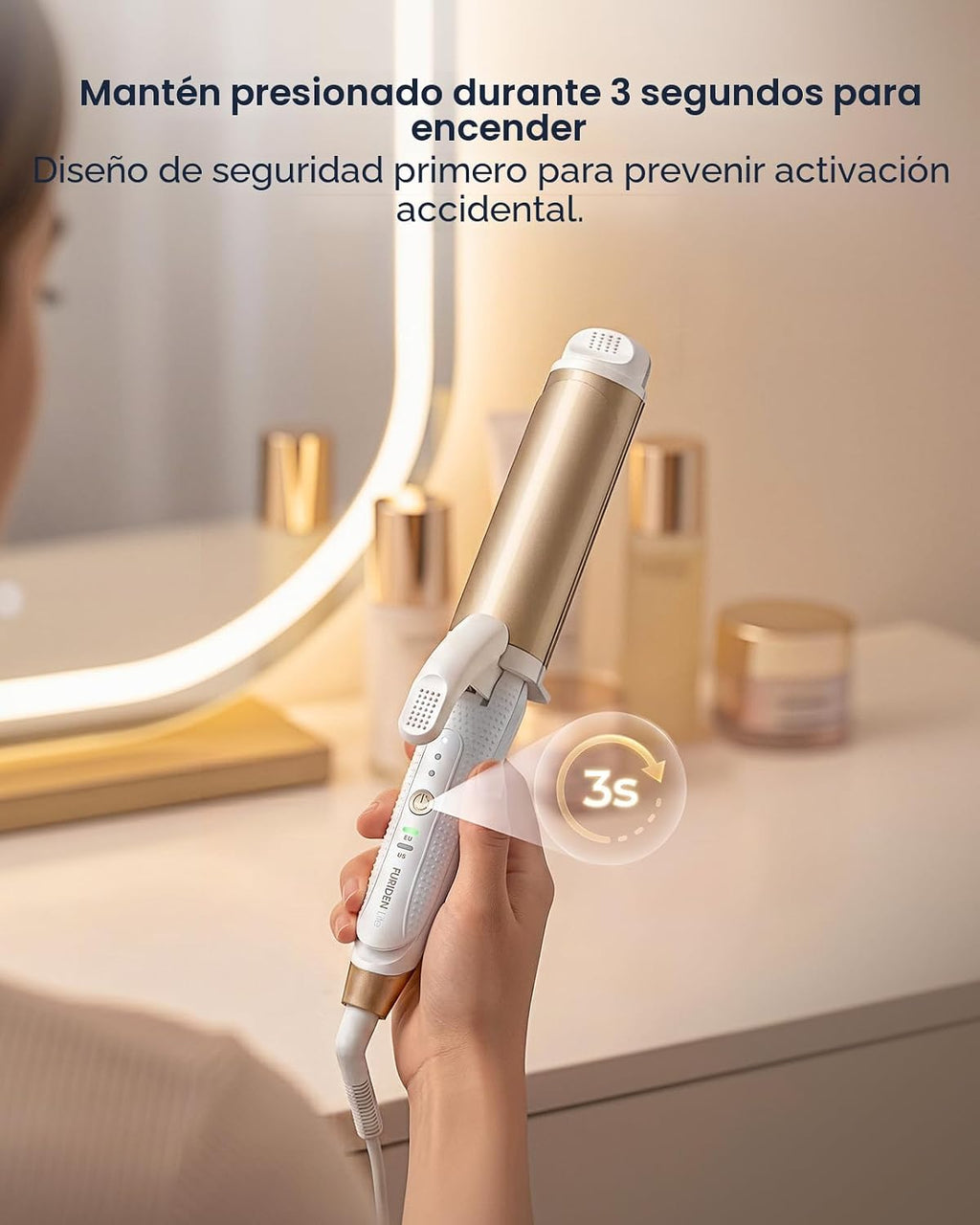Furiden Lite - Rizador de doble voltaje, combo de viaje 2 en 1 para...
