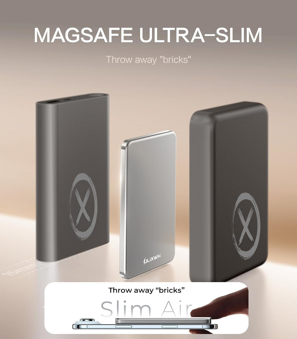 ULiXWH - Cargador portátil Magsafe de 0.3 pulgadas, fabricado en al...