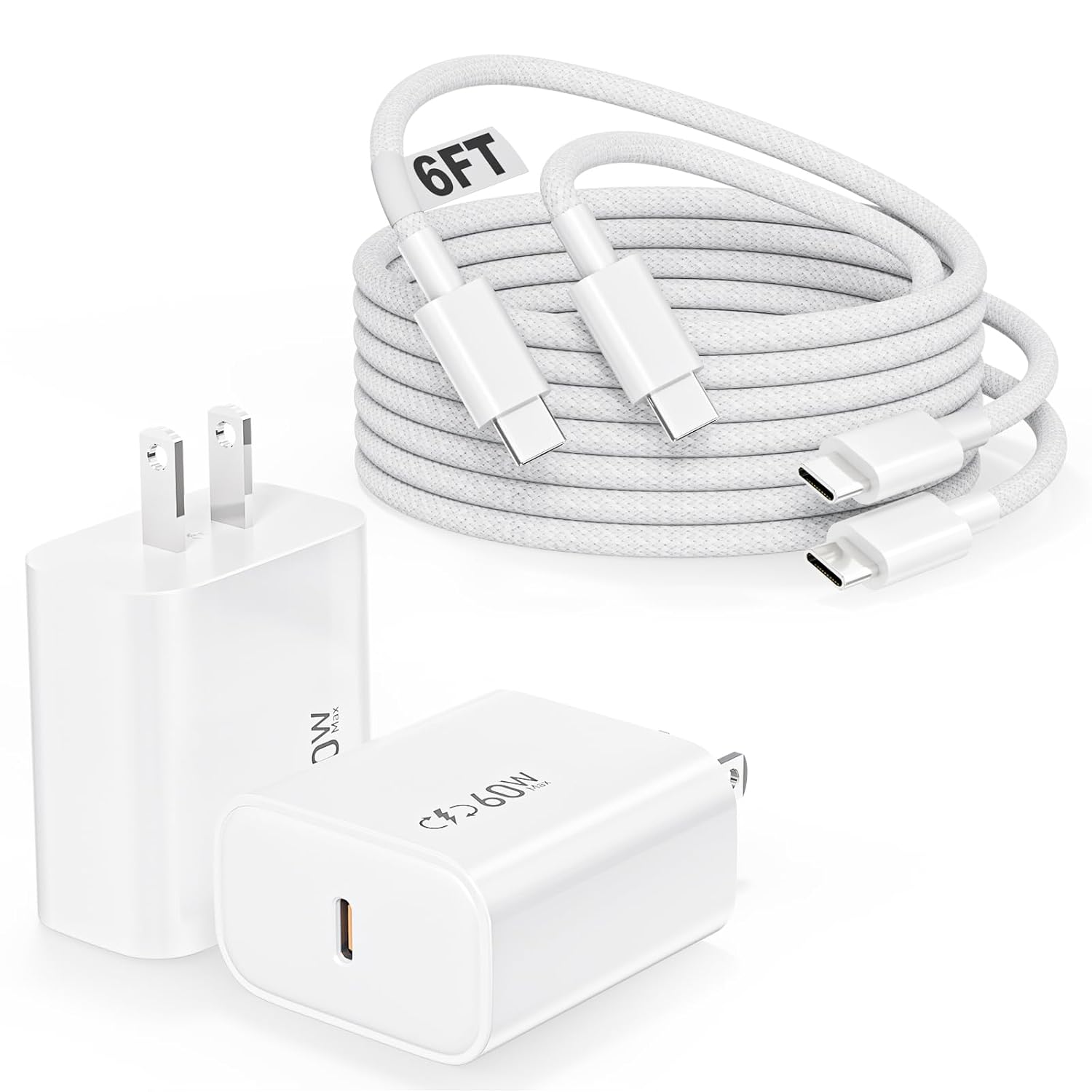 Cargador rápido USBC de 40-60 W, carga rápida para iPhone 17, [paqu...