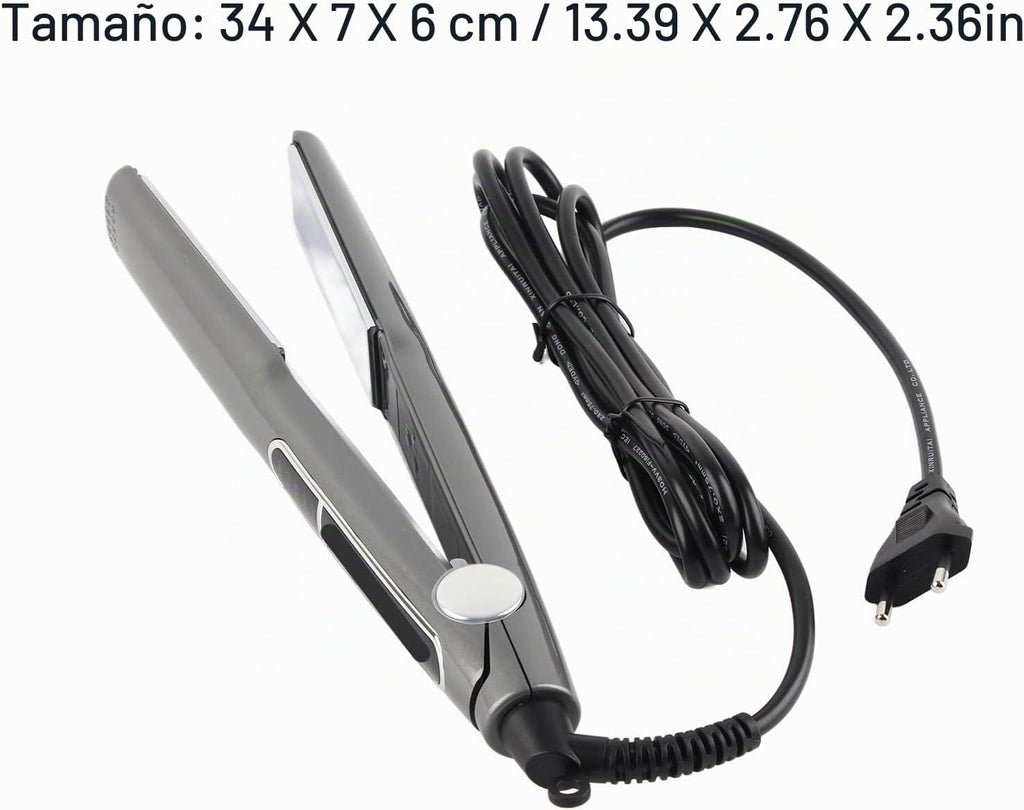 ANGGREK Plancha para el cabello, ajuste multiengranaje de 480 °F de...