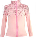 JoyCan Chaqueta de patinaje artístico con forro polar de manga larg...