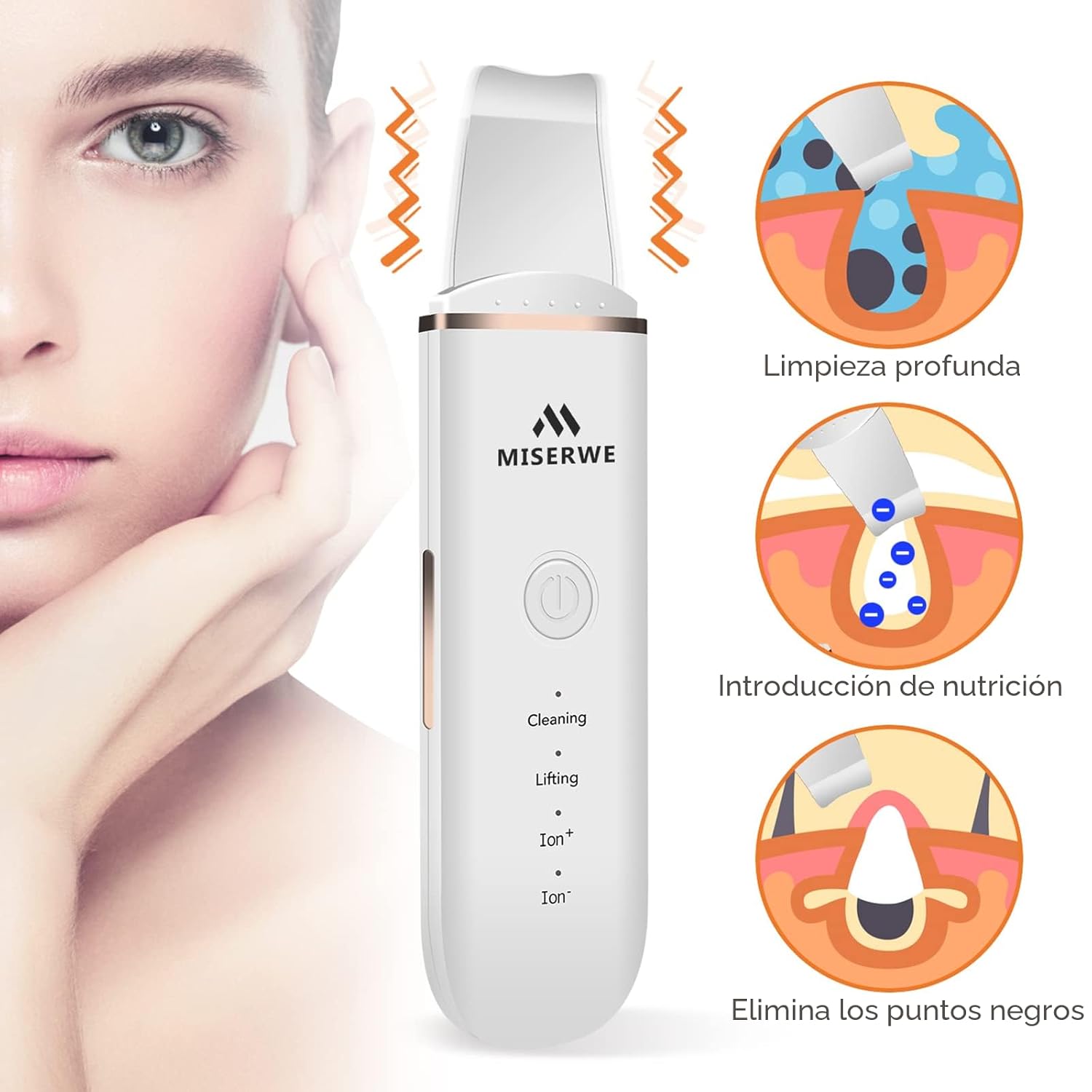 Raspador de Piel Espátula Facial Raspador Facial Espátula para Limp...