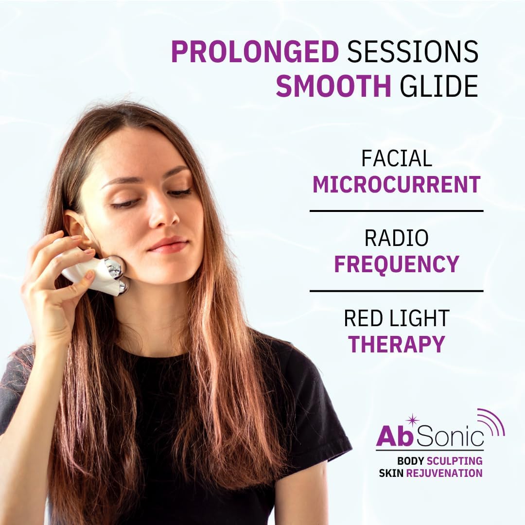 Absonic Gel conductor Glow Microcurrent para rostro, compatible con...